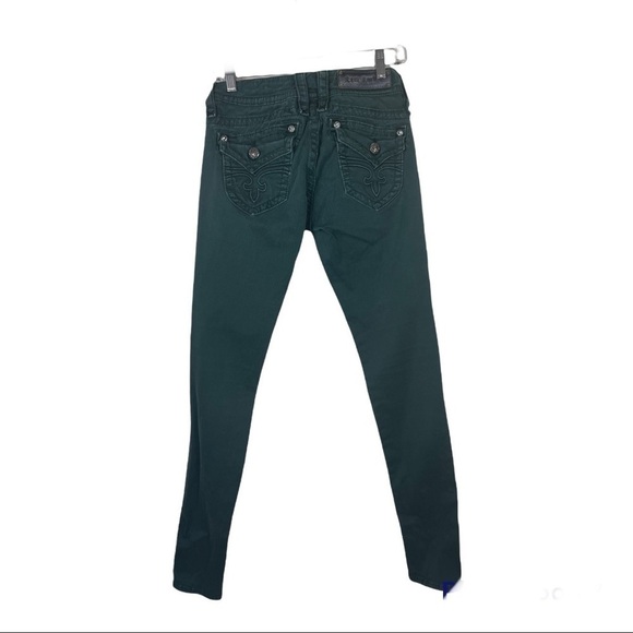 Rock Revival Jeans Rock Revival Skinny Jeans Color: Green | Size: 27 - Picture 6 of 6